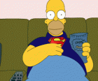 Homer Simpson ev cips yeme de kanepede